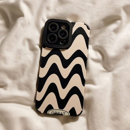 eybag New Zebra Stripe Phone Case For iPhone 14 Pro Max 11 12 13 Pro 7 8 Plus X XS Max XR Shockproof Soft Silicone Case Back Cover