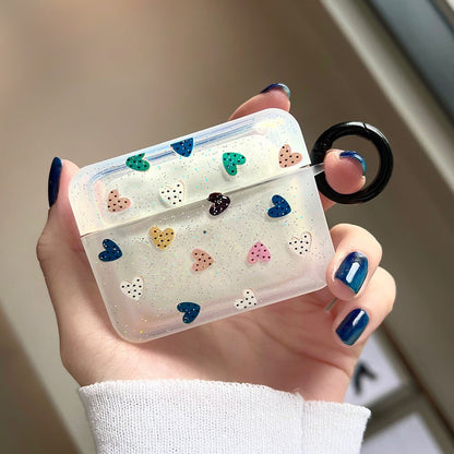 eybag Luxury 3D Bling Hearts Soft Wireless Earphone Case For AirPods Pro 2 1 Case Cute Protective Cover for AirPod Air Pods 2 3 Capa