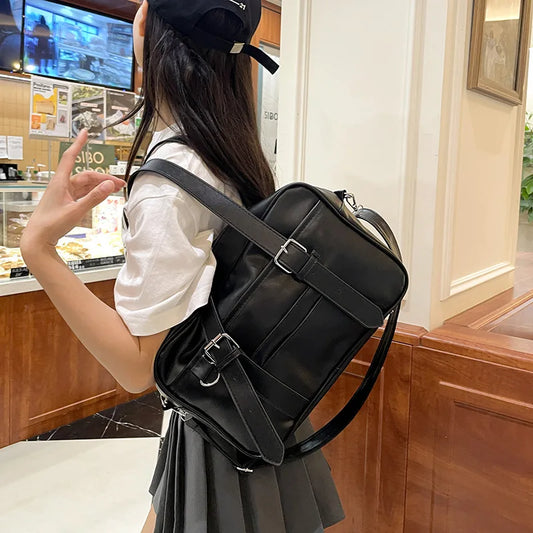 eybag Japanese High School Girls Uniform JK Bag PU Leather Shoulder Bag Tote Itabag Back To School Handbags Crossbody Bags For Women