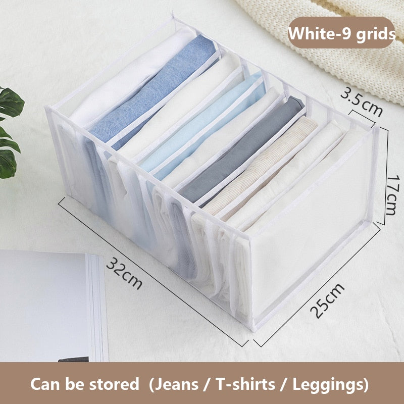 eybag Wardrobe organizer Jeans storage boxes Closet Organizer Foldable Underwear Organizers Pants Storage Dividers Drawer Organizer