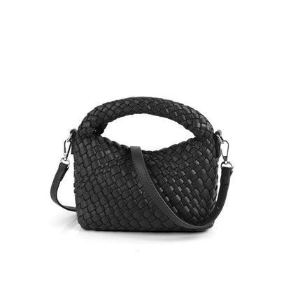 eybag Women Woven Bags PU Leather Messenger Bag Mini Macaron Colors Handbag Summer Holiday Women's Bag