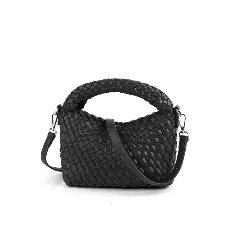 eybag Women Woven Bags PU Leather Messenger Bag Mini Macaron Colors Handbag Summer Holiday Women's Bag