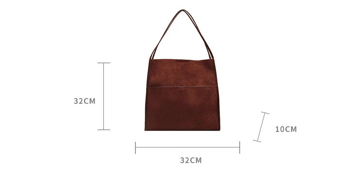 Lkblock Fashion Faux Suede Bucket Shoulder Bag Solid Women Composite Bags High Capacity Female Tote Handbags for Women