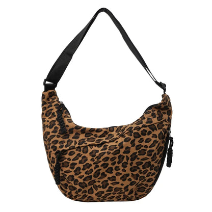 eybag Leopard Shoulder Bags For Women Fashion Cloth Messenger Bags Large Capacity Crossbody Packages Cute Canvas Female Hobos