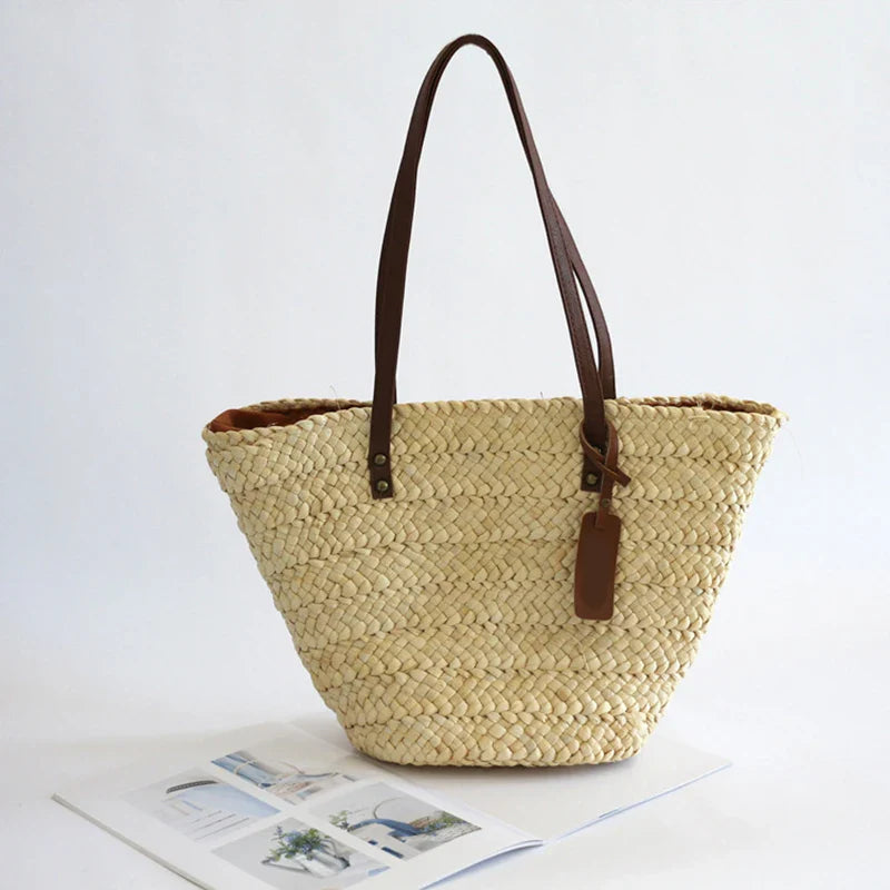 eybag Summer Beach Bag For Women New Tote Shoulder Woven Straw Large Shopping Party Braided Travel Simple Fashion Luxury Handbags