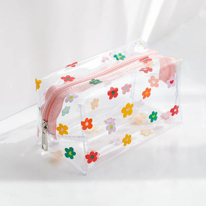 eybag Big Waterproof Transparent Pencil Case PVC Stationery Gift Girls Students Pencil Bag Kawaii Makeup Cosmetic Bag Travel Bags