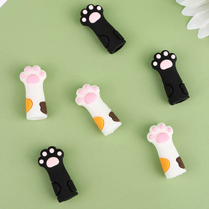 eybag 3Pcs/Set Kawaii Cat Pencil Cap Cartoon Silicone Pen Topper Covers For Kids Cute Pencil Extender Stationery School Supplies