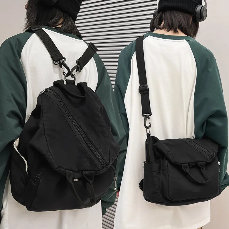 eybag Casual Canvas women Backpack big capacity School Bag College Student Travel Ladies hand bag Vintage Female Shoulder Bag bagpack