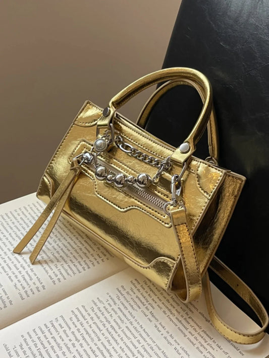 eybag Small Gold Flap Tote Shoulder Crossbody Bags for Women Handbags and Purses 2024 New Trendy Design Messenger Bag High Quality