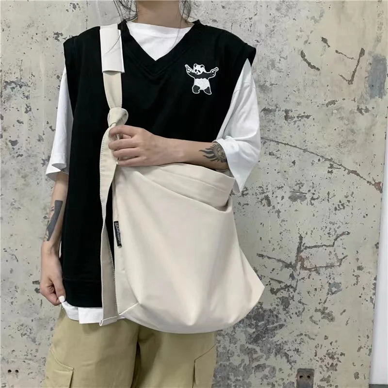 eybag Men's And Women's Large Capacity Messenger Bag Crossbody Bag Student Bag High Quality Canvas Travel Outdoor Fitness Bag