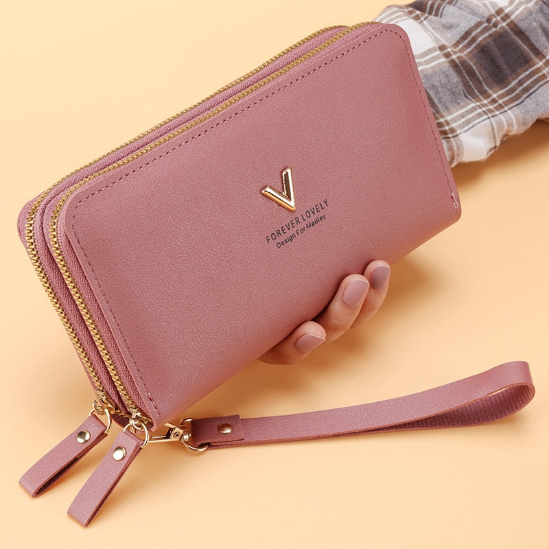 Long Women's Wallet Female Purses Tassel Coin Purse Card Holder Wallets Female Pu Leather Clutch Money Bag Pu Leather Wallet