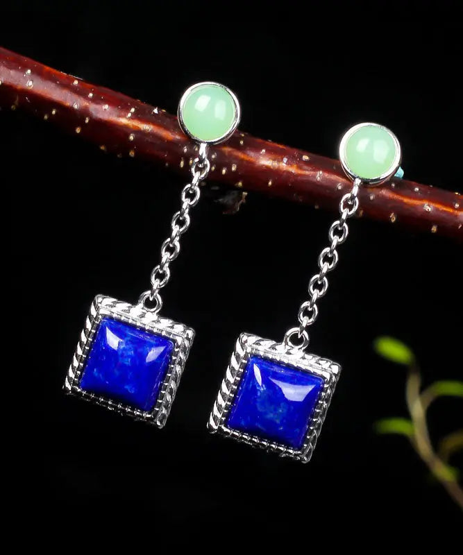 - Sterling Silver Gem Stone Drop Earrings