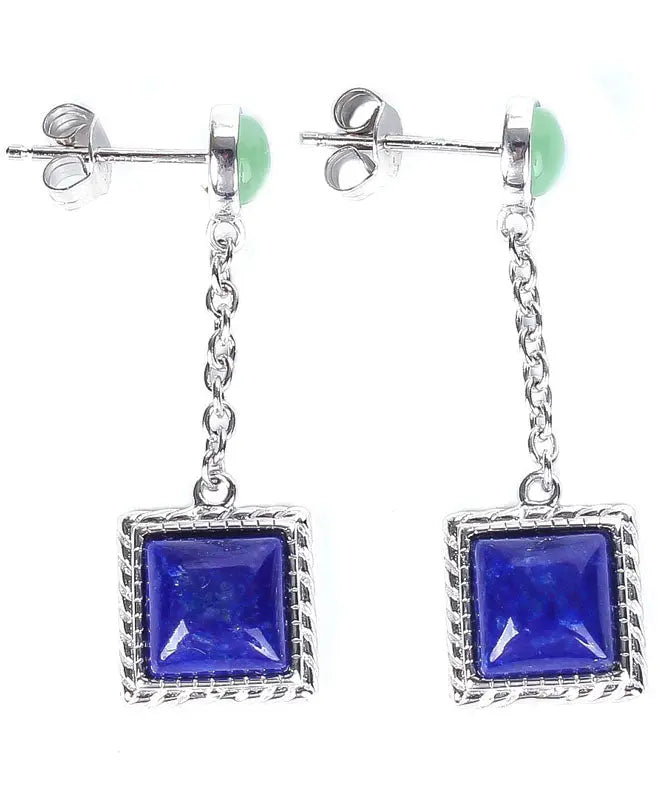 - Sterling Silver Gem Stone Drop Earrings