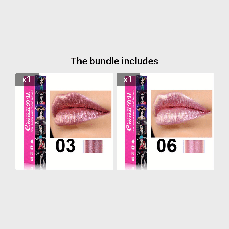 11 Color Lip Gloss, Metallic Shimmer Glitter Finish Lipstick, Long Lasting Waterproof Lip Stain Valentine's Day Gifts For Music Festival