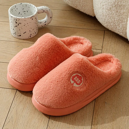 GAI Autumn and winter new slippers bread shoes pink green blue indoor plush slippers eur36-41