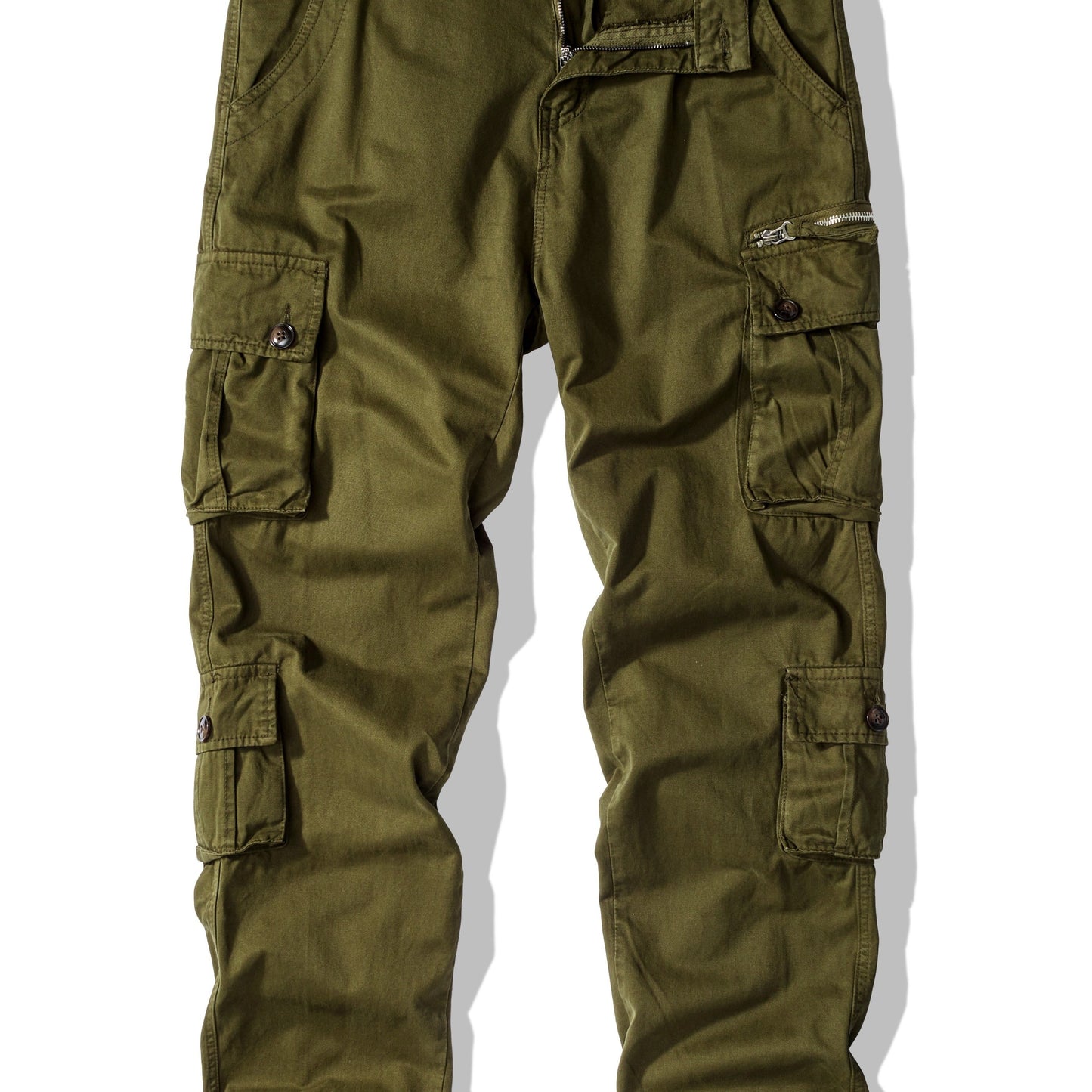 Mens Fashion-Forward Solid Cargo Pants - Durable & Comfortable with Multiple Flap Pockets - Loose Fit for Casual Outdoor, Work & Streetwear - Hip Hop Inspired Style