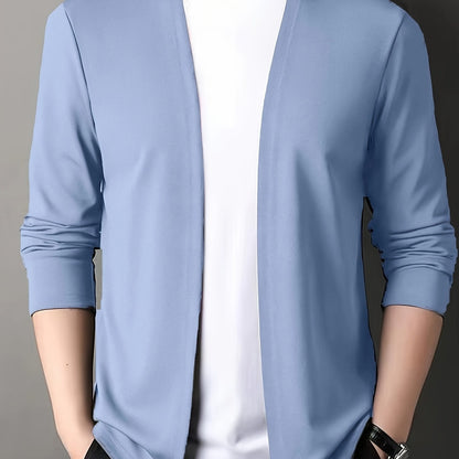 Men's Knitted Cardigan - Sleek Slim-Fit, Long Sleeve, Breathable Fabric | Perfect for Outdoor Leisure & Everyday Comfort