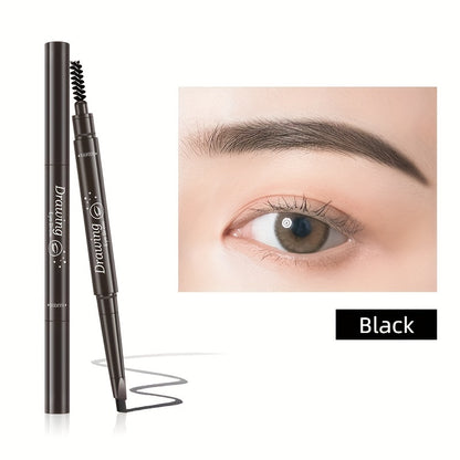 Waterproof 5 Colors Natural Makeup Double Heads Automatic Eyebrow Pencil Waterproof Long-lasting Easy Ware Eyebrow Pen With Eyebrow Brush