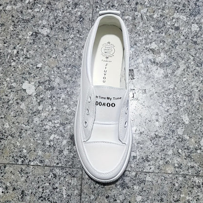 Comfortable White Slip-On Sneakers - Ultra-Comfortable Design, Easy Slip-On Style, Low-Profile Top for Casual Look, Versatile for Various Occasions - Designed Specifically for Active Women, Perfect for Daily Errands, Outdoor Activities, and Leisure Time,