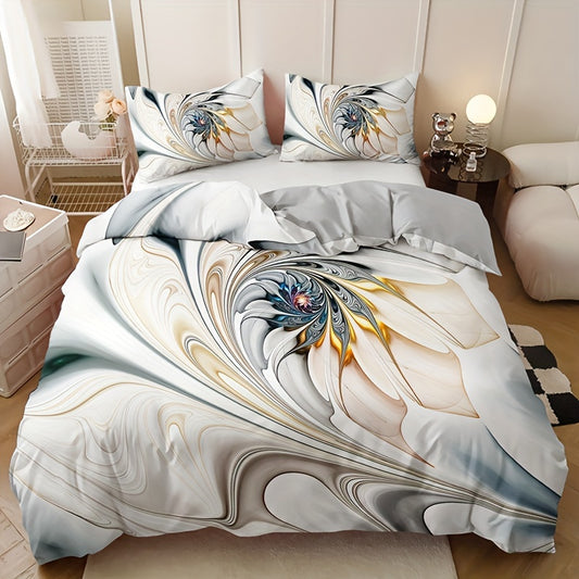 3pcs Duvet Cover Set (1*Duvet Cover + 2*Pillowcase, Without Core), Fashion Luxury Marble Print Bedding Set, Soft Comfortable Duvet Cover, For Bedroom, Guest Room