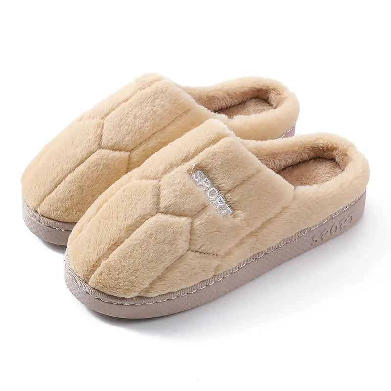 GAI Winter cotton slippers Warm plush slippers women non-slip home comfort pink red cartoon slippers size36-41