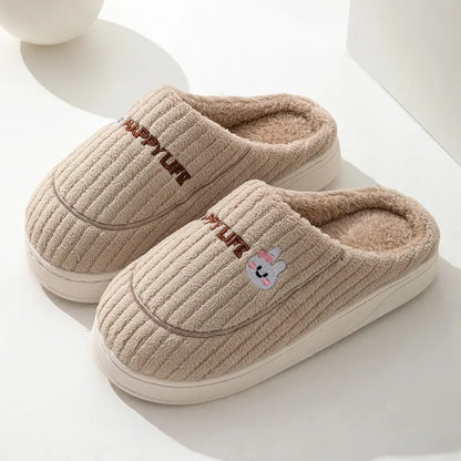 GAI fashion Cotton slippers Bow women Warm winter plush slippers indoor home fashion slippers Eur36-41