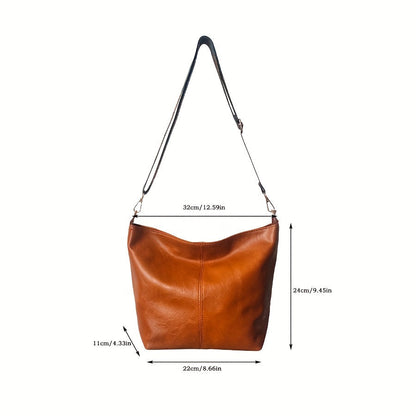 eybag - Wide Geometric Strap Bag,  Large Capacity Crossbody Bag For Girls, Retro Fashion Shoulder Bag