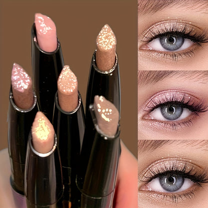 Waterproof Pearly Glitter Eyeshadow Stick, Sparkling Brightening Eyeshadow And Eyeliner, Easy Forming Makeup, Suitable For Beginners Long Lasting Gardient Eye Shadow Pencil For Music Festival