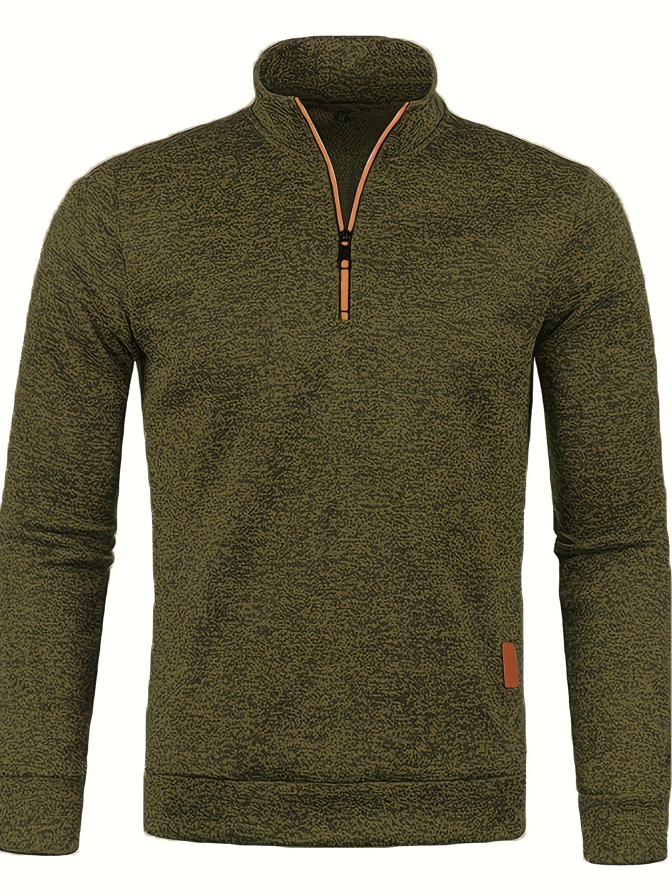 Men's Stylish Fleece Sweater Coat - Soft Lightweight Zipper Neckline Design, Autumn and Winter Essential, Versatile Top for Casual Daily Wear - Sleeve Style, Relaxed Fit, and Cozy Texture