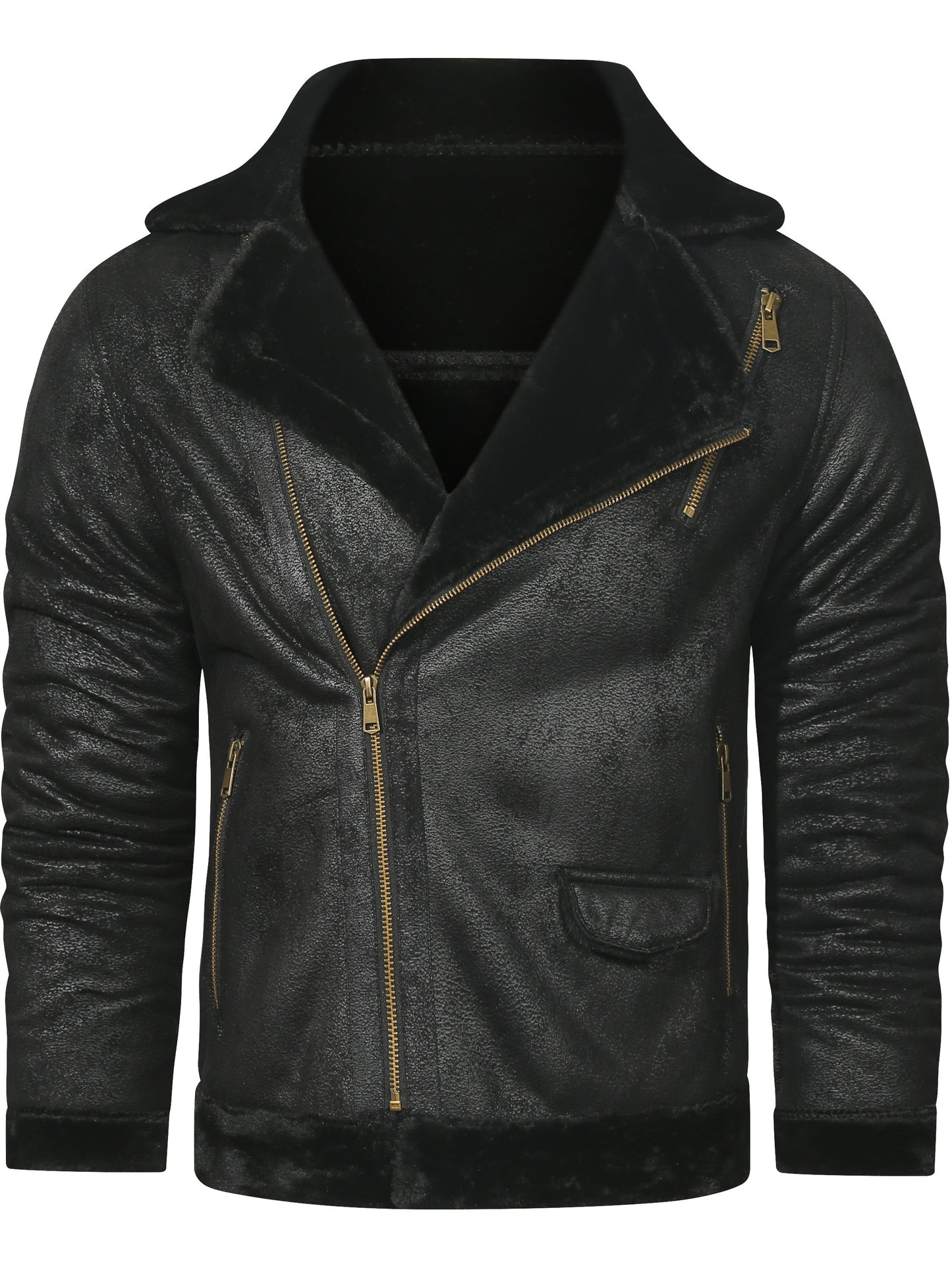 Winter Essential Men's Hooded Jacket - Warm, Durable Fleece with Stylish Lapel & Zipper; Perfect Daily Casual Wear