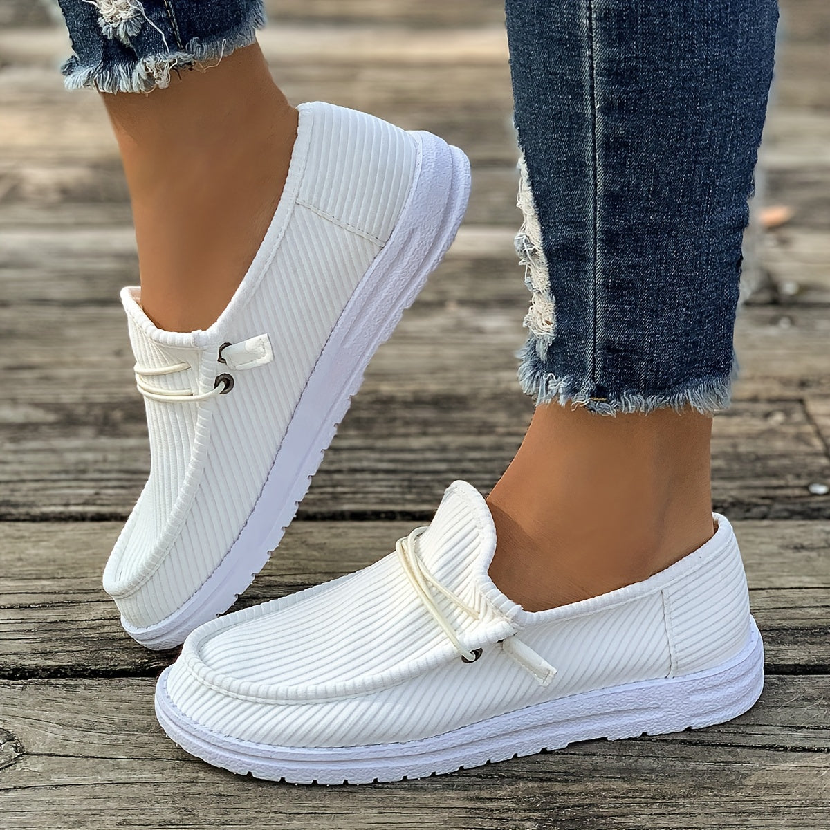 Stylish Women's Loafers - Ultra-Lightweight, Breathable, Comfortable Flat Slip-On Shoes with Soft Insoles, Perfect for Walking, Daily Casual Wear, and Travel - Low-Top, Elegant Design, Solid Colors