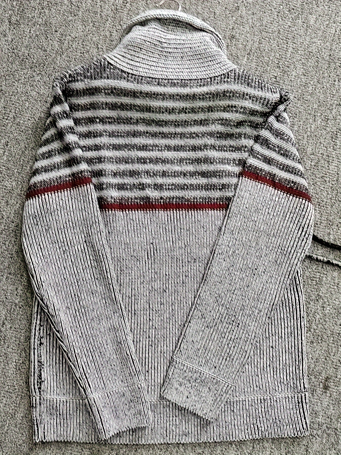 Soft Retro Cowl Neck Knit Sweater for Men - Timeless Casual Style, Perfect for Winter and Fall - Ideal Gift Option