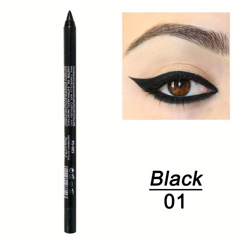 14-Color Vibrant Eyeliner Pen Collection - High-Pigmented, Pearly Glitter, Shimmer Metallic Finish, Smokey, Punk, Gothic Style - Long-Lasting, Waterproof, Matte Finish Eyeliner Stick for Music Festival and Everyday Use