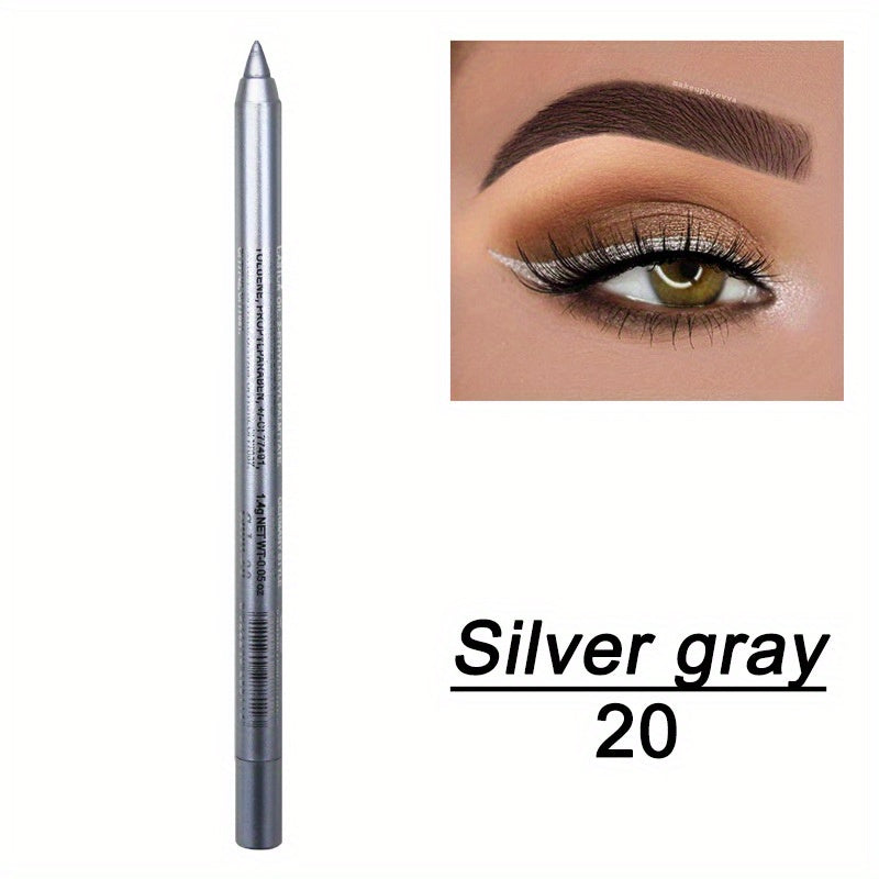 14-Color Vibrant Eyeliner Pen Collection - High-Pigmented, Pearly Glitter, Shimmer Metallic Finish, Smokey, Punk, Gothic Style - Long-Lasting, Waterproof, Matte Finish Eyeliner Stick for Music Festival and Everyday Use