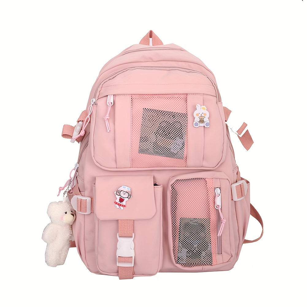 eybag - Women's Travel Backpack Women's Multi-Pocket Waterproof College School Bag Transparent Bag Large Capacity Laptop Backpack Reinforcement