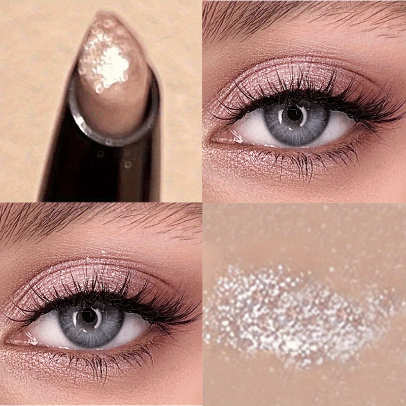 Waterproof Pearly Glitter Eyeshadow Stick, Sparkling Brightening Eyeshadow And Eyeliner, Easy Forming Makeup, Suitable For Beginners Long Lasting Gardient Eye Shadow Pencil For Music Festival