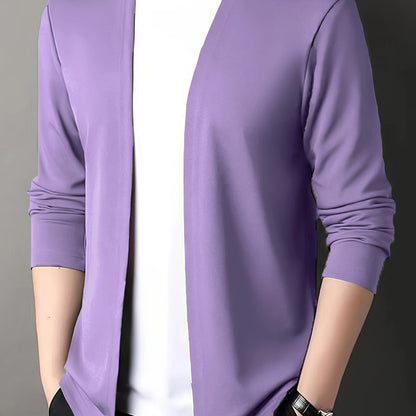 Men's Knitted Cardigan - Sleek Slim-Fit, Long Sleeve, Breathable Fabric | Perfect for Outdoor Leisure & Everyday Comfort