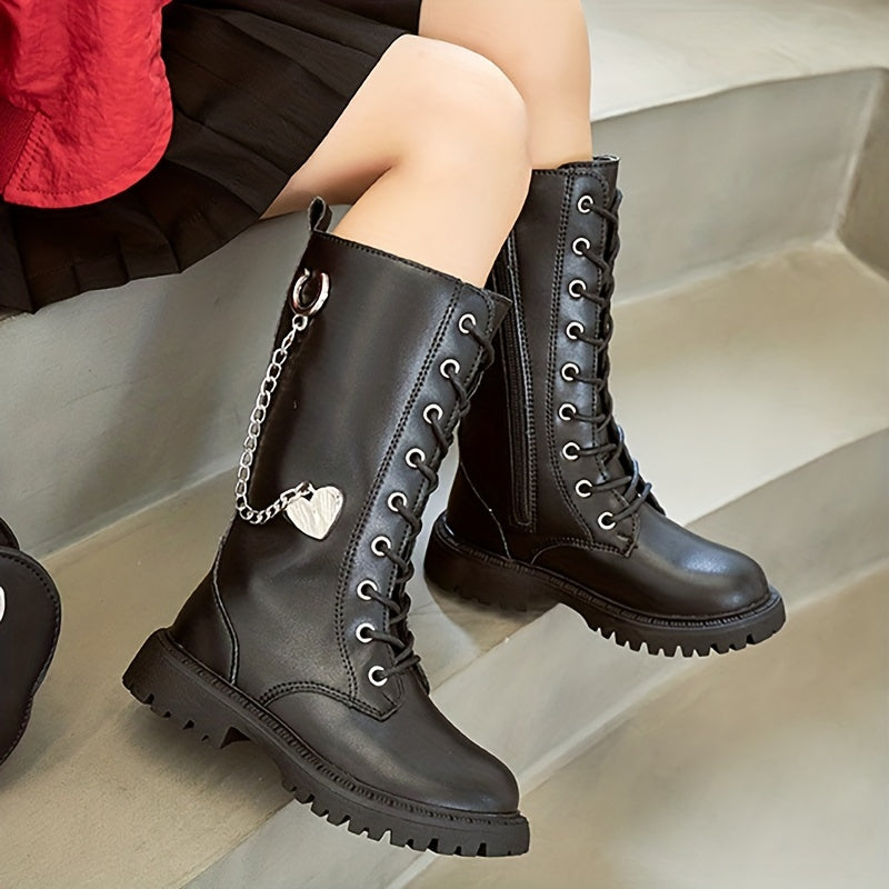 Trendy Cool Boots With Zipper For Girls, Lightweight Non Slip Boots For Indoor Outdoor Travel, Autumn And Winter