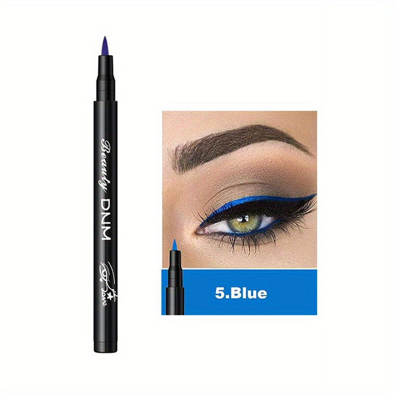 12 Colors Soft Matte Liquid Eyeliner Balm Pen - Long-Lasting, Smudge-Proof, Waterproof, Natural Look - Perfect for Music Festival and Everyday Use