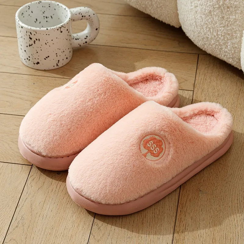 GAI Autumn and winter new slippers bread shoes pink green blue indoor plush slippers eur36-41