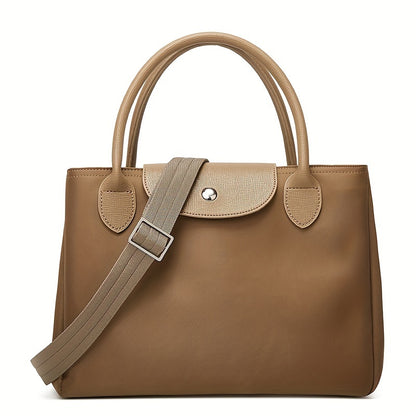 Chic Oxford Fabric Tote Bag for Women - Spacious & Stylish with Adjustable Strap, Zip Closure - Available in Multiple Colors