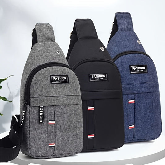 eybag - 1pc New Men's Chest Bag Crossbody Bag Travel Small Backpack Oblique Bag Men's Sports Bag