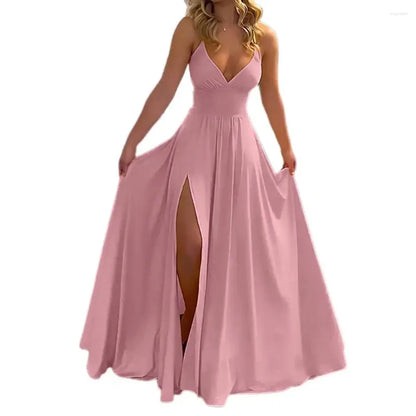 Casual Dresses Vacation Dress Elegant Off Shoulder Ball Gown Evening With V Neck Backless Design Women's Formal Prom Party Maxi