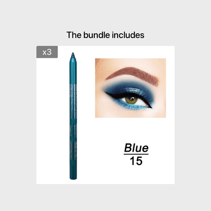 Vibrant Multi-Colored Metallic Smoky Eyeliner - Long-Lasting, Waterproof, Glitter Finish, Smudge-Proof, Easy to Apply Eye Makeup for Music Festival, Party, and Everyday Use