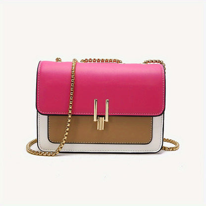 eybag - Fashion Flap Shoulder Bag, Women's Buckle Decor Crossbody Purse With Wide Strap