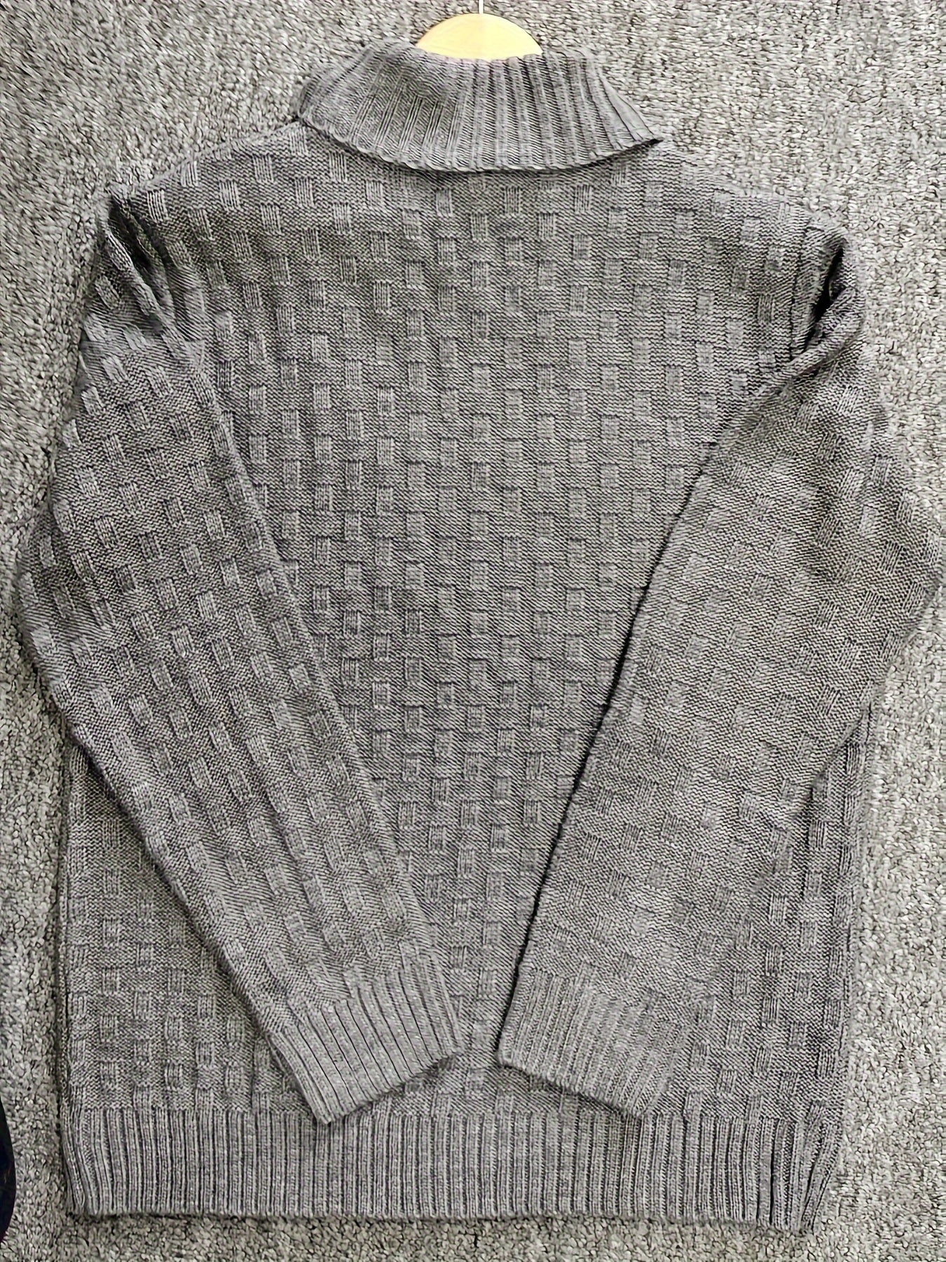 Soft Retro Cowl Neck Knit Sweater for Men - Timeless Casual Style, Perfect for Winter and Fall - Ideal Gift Option