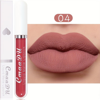 (Velvet Chocolate) Matte Liquid Lipstick Women's Lip Gloss Set 18 Colors Original Matte Long-lasting Dark Red Original 24-hour Makeup Lipstick Long-lasting Waterproof Valentine's Day Gifts For Music Festival