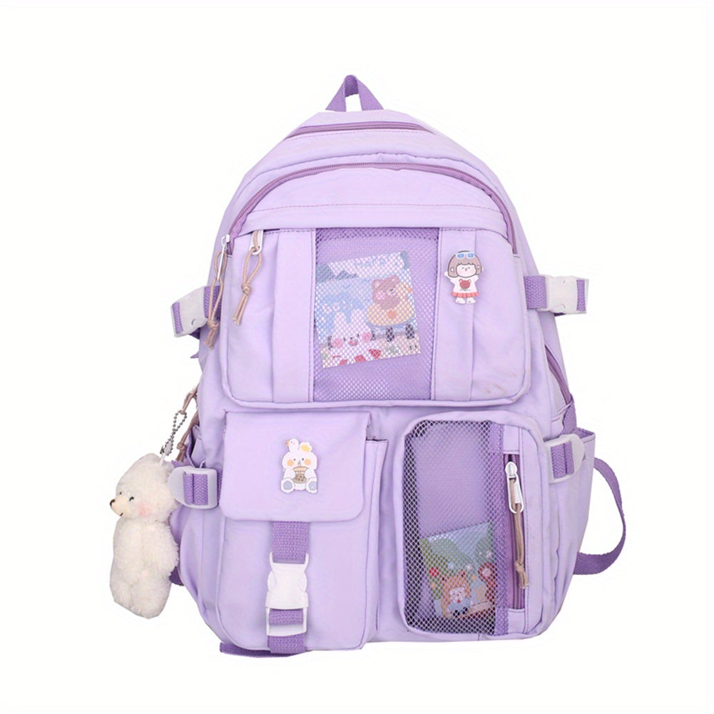 eybag - Women's Travel Backpack Women's Multi-Pocket Waterproof College School Bag Transparent Bag Large Capacity Laptop Backpack Reinforcement