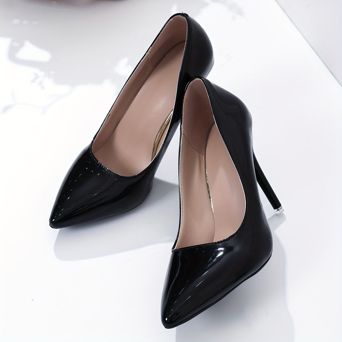 Stylish Solid Color Pointed-Toe Pumps - Elegant Slip-On Design, Shallow Mouth, High Heels for Work, Office, Party, Dressy Occasions - Comfortable, Versatile, and Chic Women's Shoes