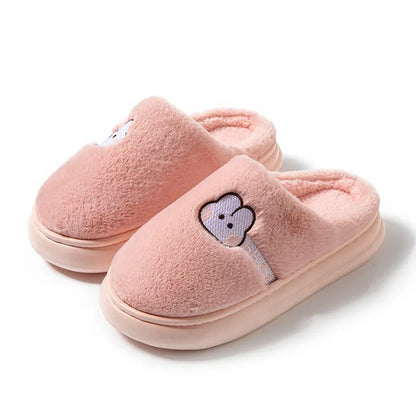 GAI Fashion slippers Winter new plush shoes Indoor warm brown gray pink women slippers eur36-41